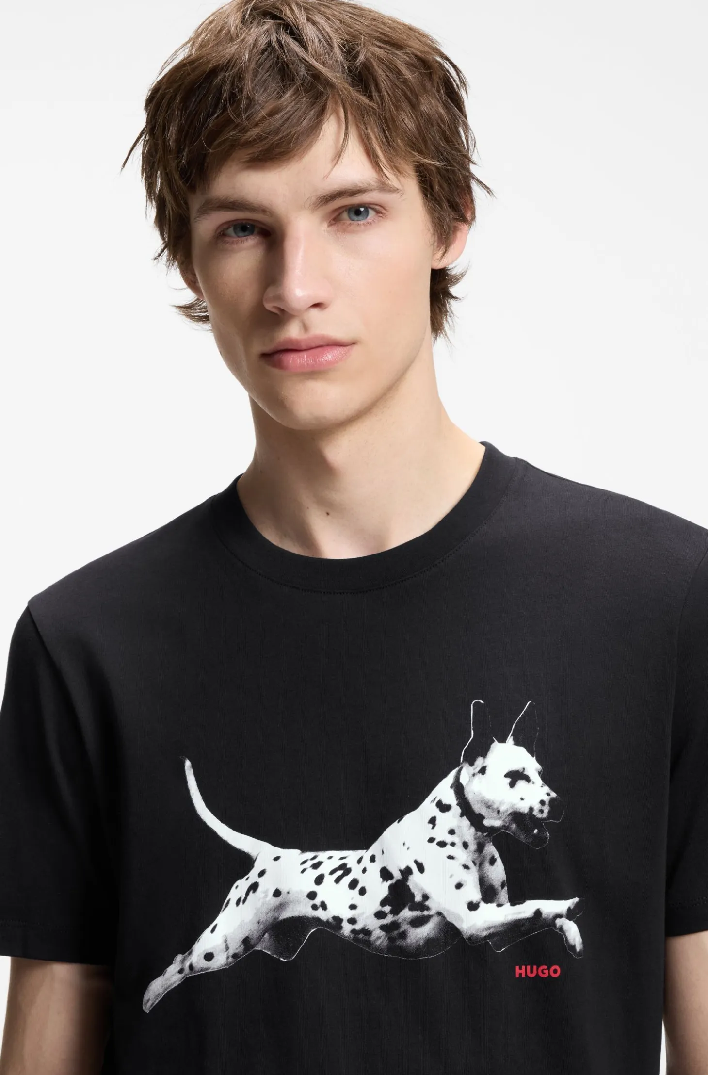 Cotton-jersey T-shirt with animal artwork