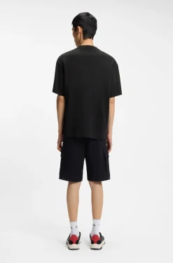 Cotton-jersey T-shirt with biker-inspired artwork