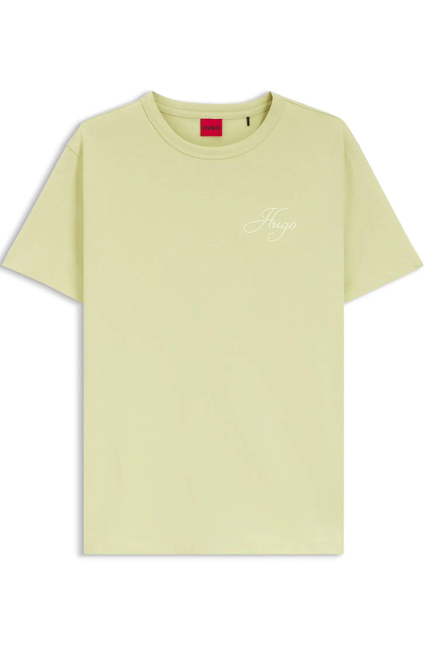 Cotton-jersey T-shirt with embroidered script logo