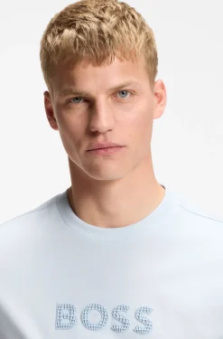 Cotton-jersey T-shirt with golf-inspired logo