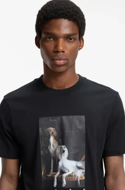 Cotton-jersey T-shirt with graphic print