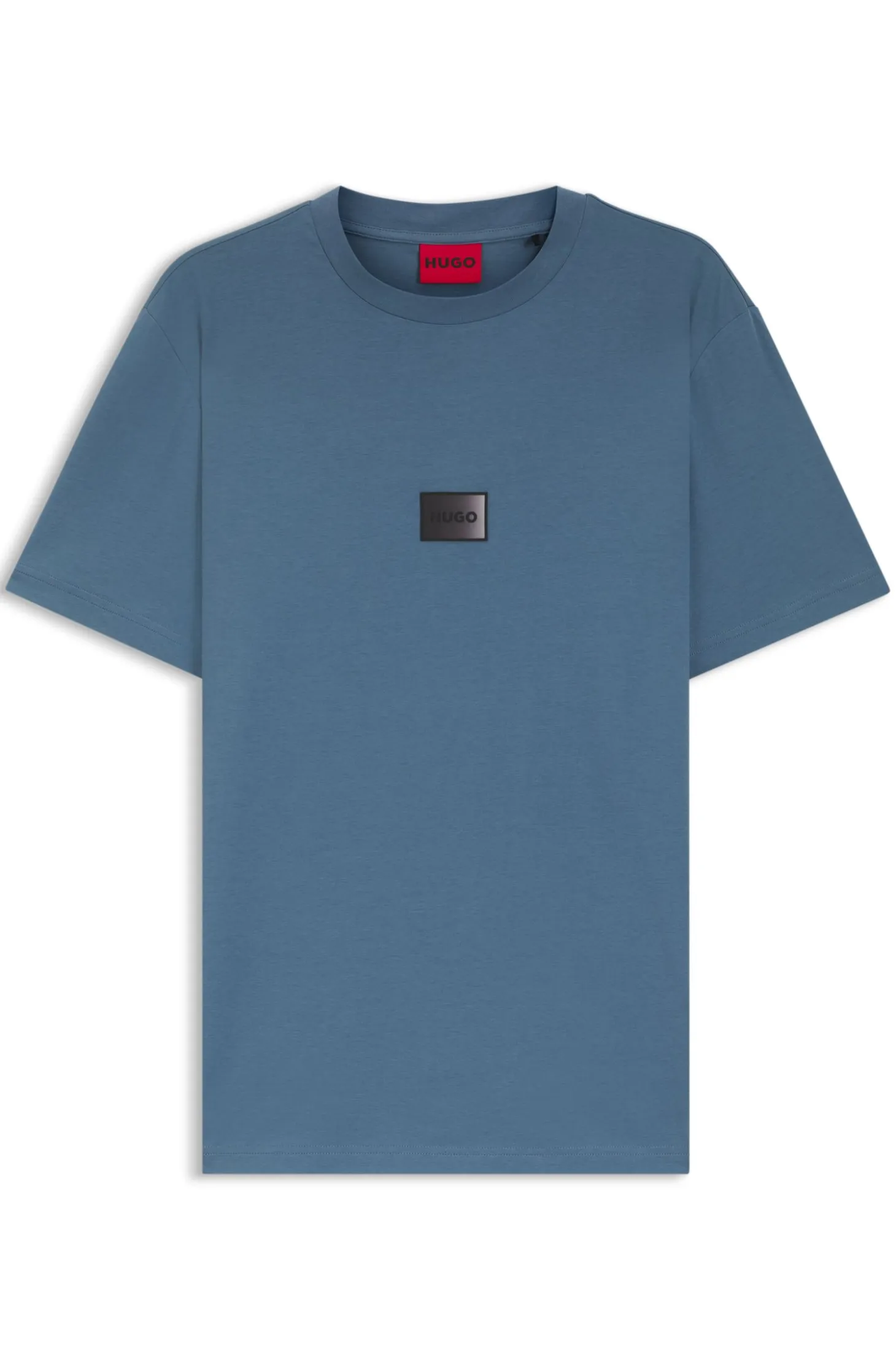 Cotton-jersey T-shirt with gradient logo label