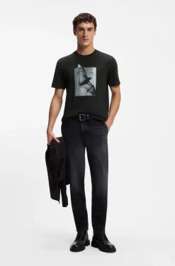 Cotton-jersey T-shirt with graphic artwork