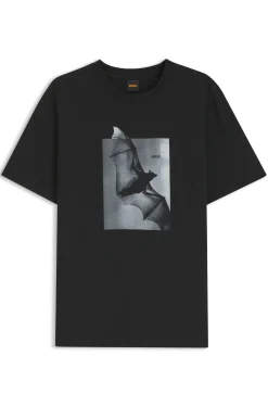 Cotton-jersey T-shirt with graphic artwork