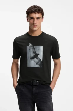 Cotton-jersey T-shirt with graphic artwork
