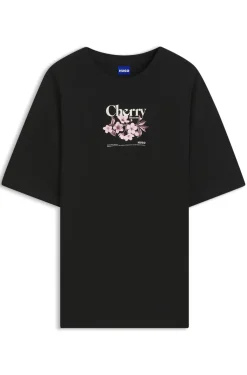 Cotton-jersey T-shirt with graphic print