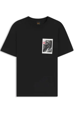 Cotton-jersey T-shirt with graphic print