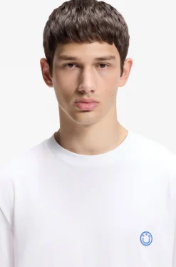 Cotton-jersey T-shirt with Happy HUGO logo