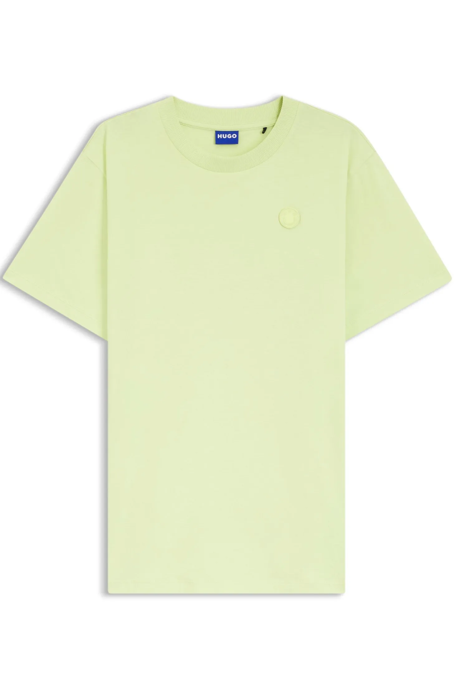 Cotton-jersey T-shirt with Happy HUGO logo