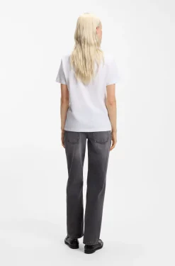 Cotton-jersey T-shirt with heart logo