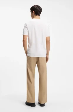 Cotton-jersey T-shirt with horse-racing artwork