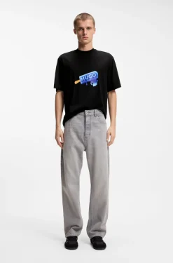 Cotton-jersey T-shirt with ice-lolly artwork