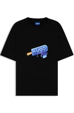 Cotton-jersey T-shirt with ice-lolly artwork