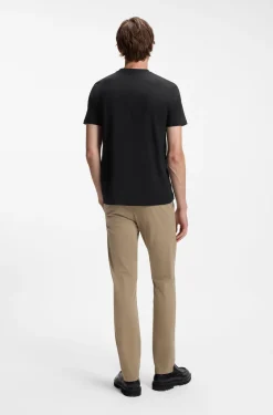 Cotton-jersey T-shirt with large logo print