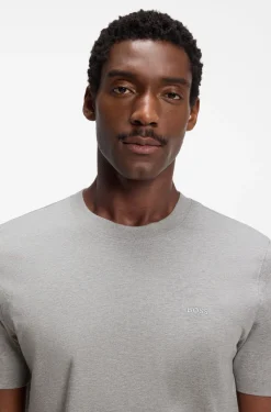 Cotton-jersey T-shirt with logo detail
