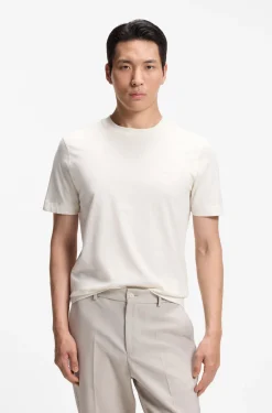Cotton-jersey T-shirt with logo detail