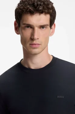 Cotton-jersey T-shirt with logo detail