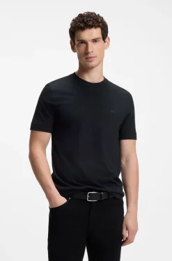 Cotton-jersey T-shirt with logo detail