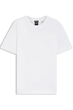 Cotton-jersey T-shirt with logo detail
