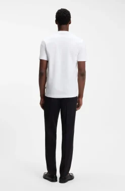 Cotton-jersey T-shirt with logo detail