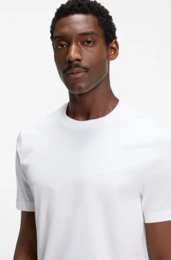 Cotton-jersey T-shirt with logo detail