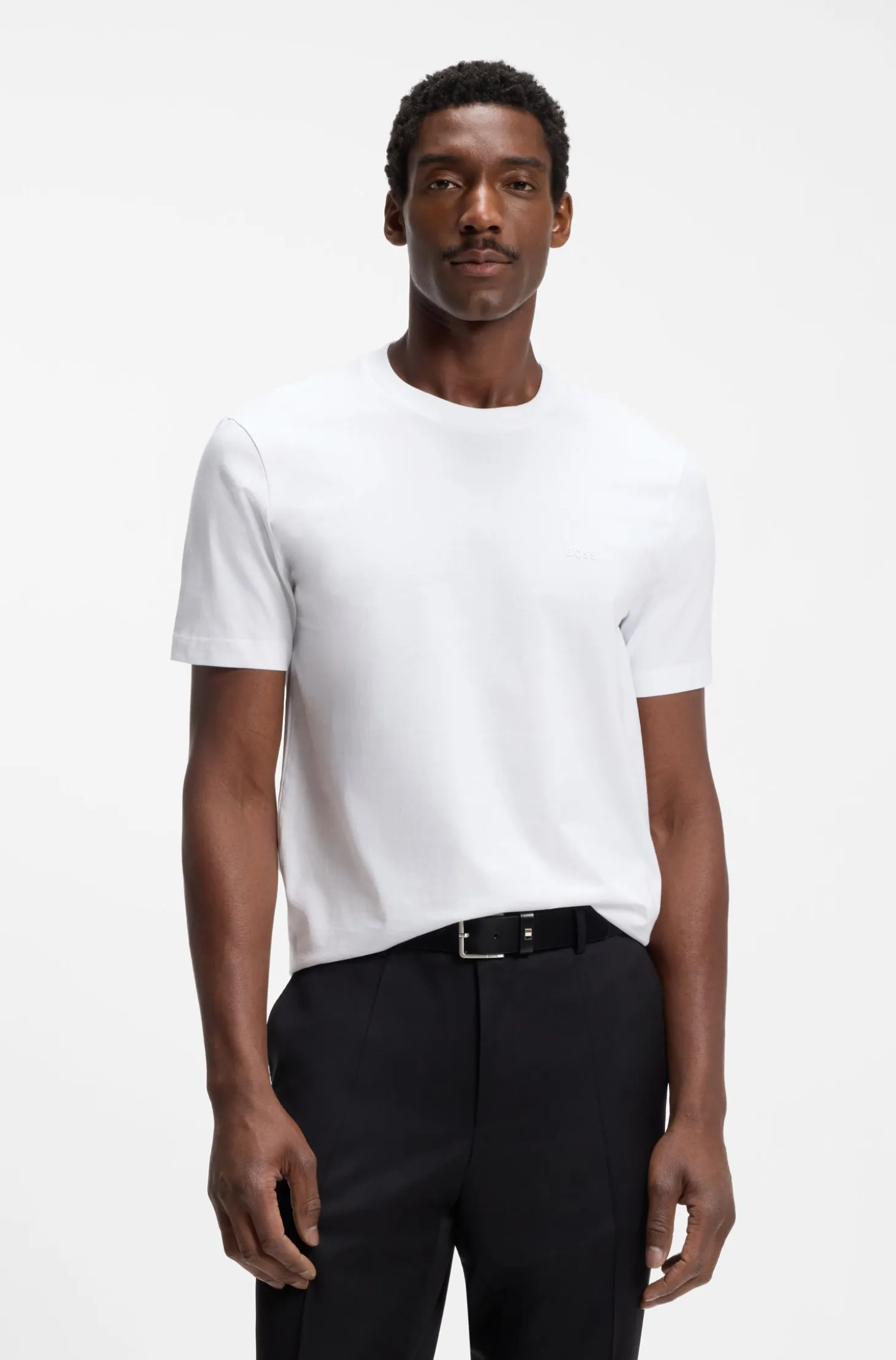 Cotton-jersey T-shirt with logo detail