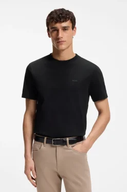 Cotton-jersey T-shirt with logo detail