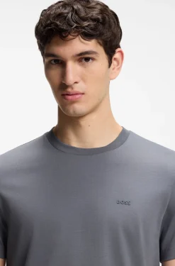 Cotton-jersey T-shirt with logo detail
