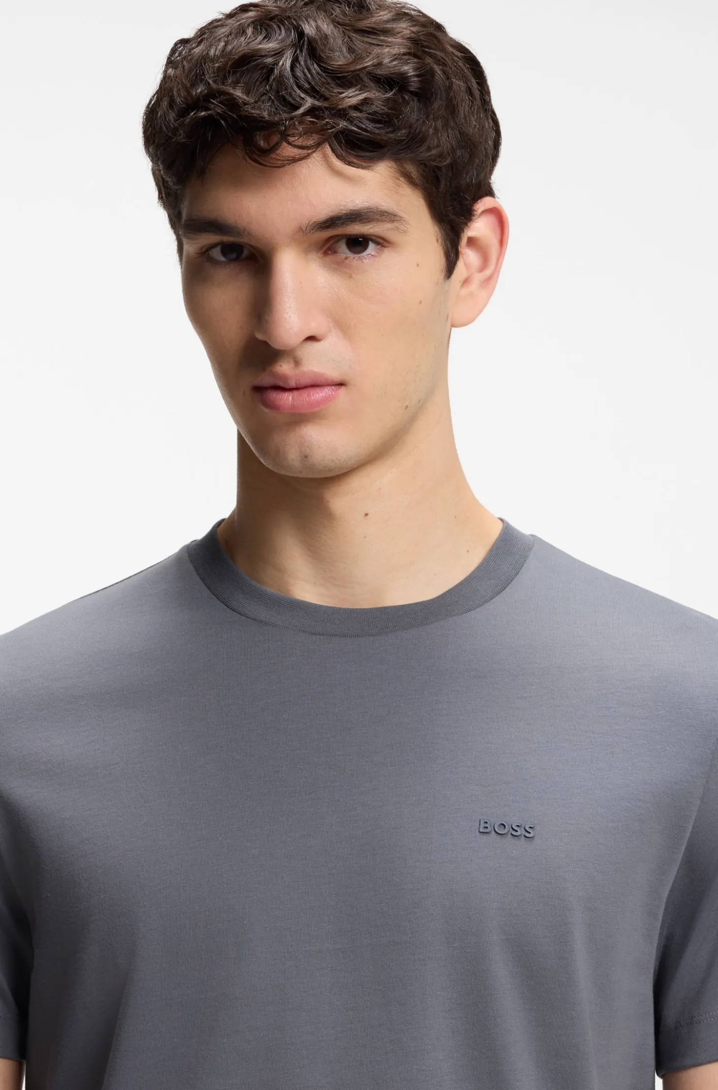 Cotton-jersey T-shirt with logo detail