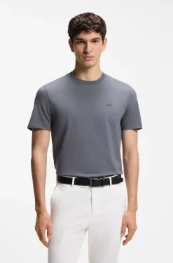 Cotton-jersey T-shirt with logo detail