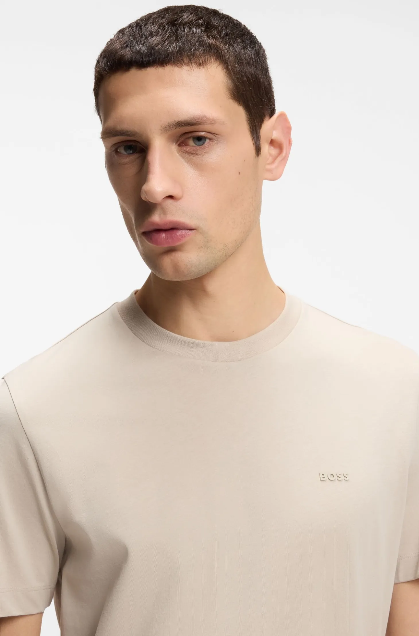 Cotton-jersey T-shirt with logo detail