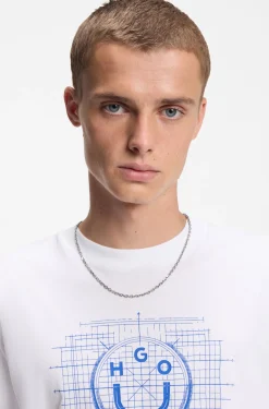 Cotton-jersey T-shirt with logo artwork