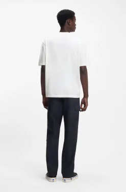 Cotton-jersey T-shirt with logo artwork