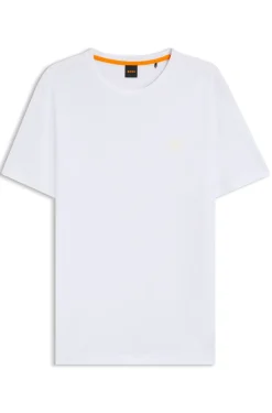 Cotton-jersey T-shirt with logo patch