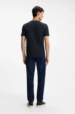 Cotton-jersey T-shirt with logo patch
