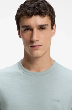 Cotton-jersey T-shirt with logo detail