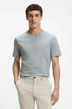 Cotton-jersey T-shirt with logo detail