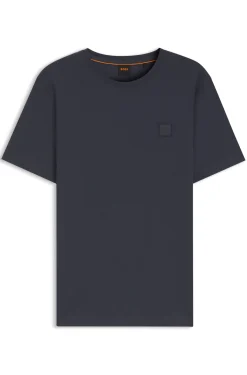 Cotton-jersey T-shirt with logo patch