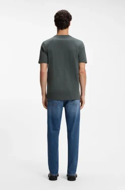 Cotton-jersey T-shirt with logo patch