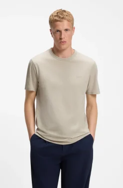 Cotton-jersey T-shirt with logo detail