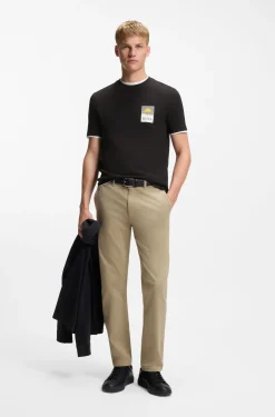 Cotton-jersey T-shirt with logo artwork