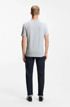 Cotton-jersey T-shirt with logo patch