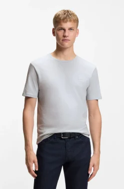 Cotton-jersey T-shirt with logo patch