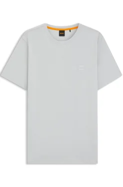 Cotton-jersey T-shirt with logo patch