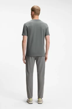 Cotton-jersey T-shirt with logo patch