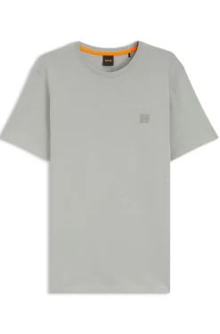 Cotton-jersey T-shirt with logo patch