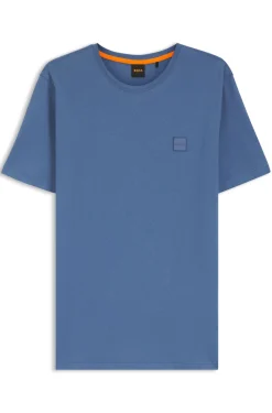 Cotton-jersey T-shirt with logo patch