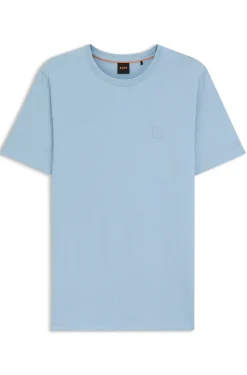 Cotton-jersey T-shirt with logo patch