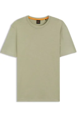 Cotton-jersey T-shirt with logo detail
