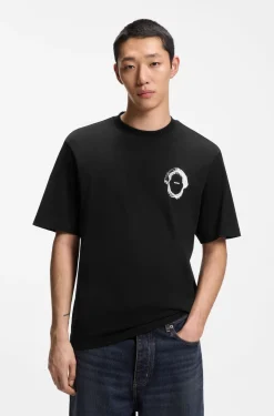 Cotton-jersey T-shirt with marine artwork